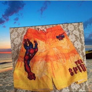 Spider Man boys bathing suit shorts NWT